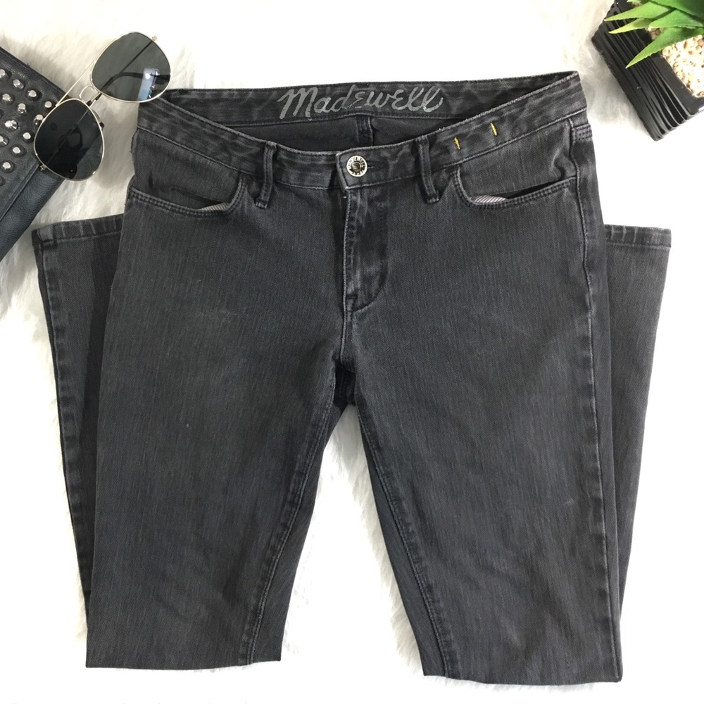 Madewell Super Skinny Charcoal Dark Wash Low Jeans
